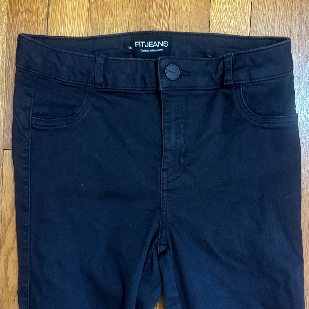 FITJEANS Contour Mid Waisted - Black Skinny Jeans - Picture 5 of 8